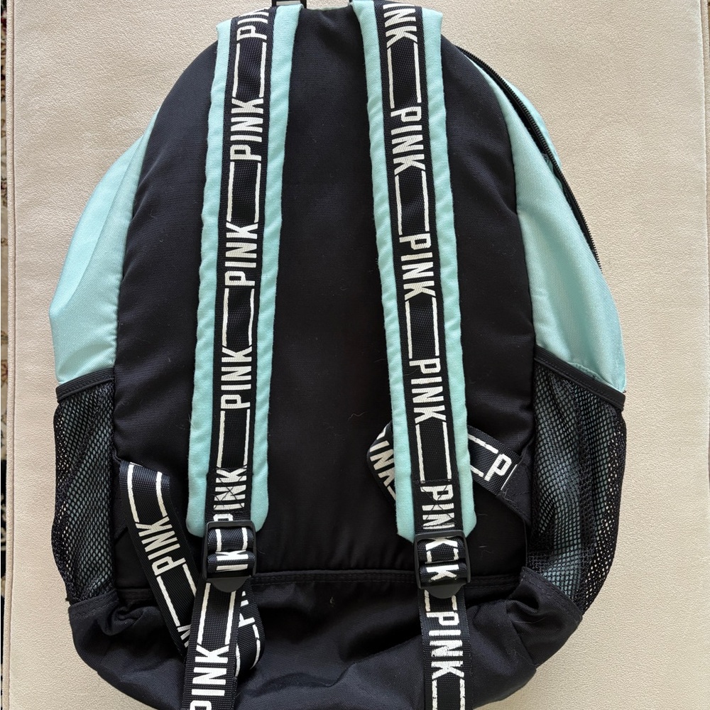 PINK Victoria's Secret Teal and Black Bag with Modern Design - Picture 9 of 16